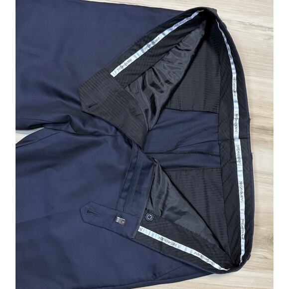 Yves Saint Laurent Mens 35 x29 Wool Pants Navy Blue Lightweight Smooth Size 35 - Picture 4 of 15